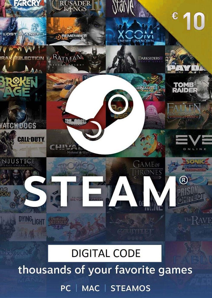 Carte cadeau Steam 10€